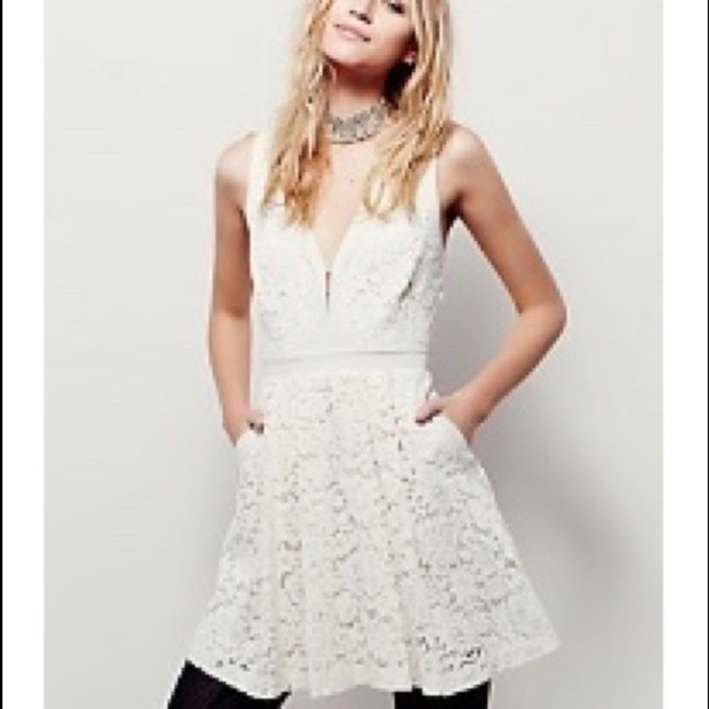 Free People black lace dress extra small